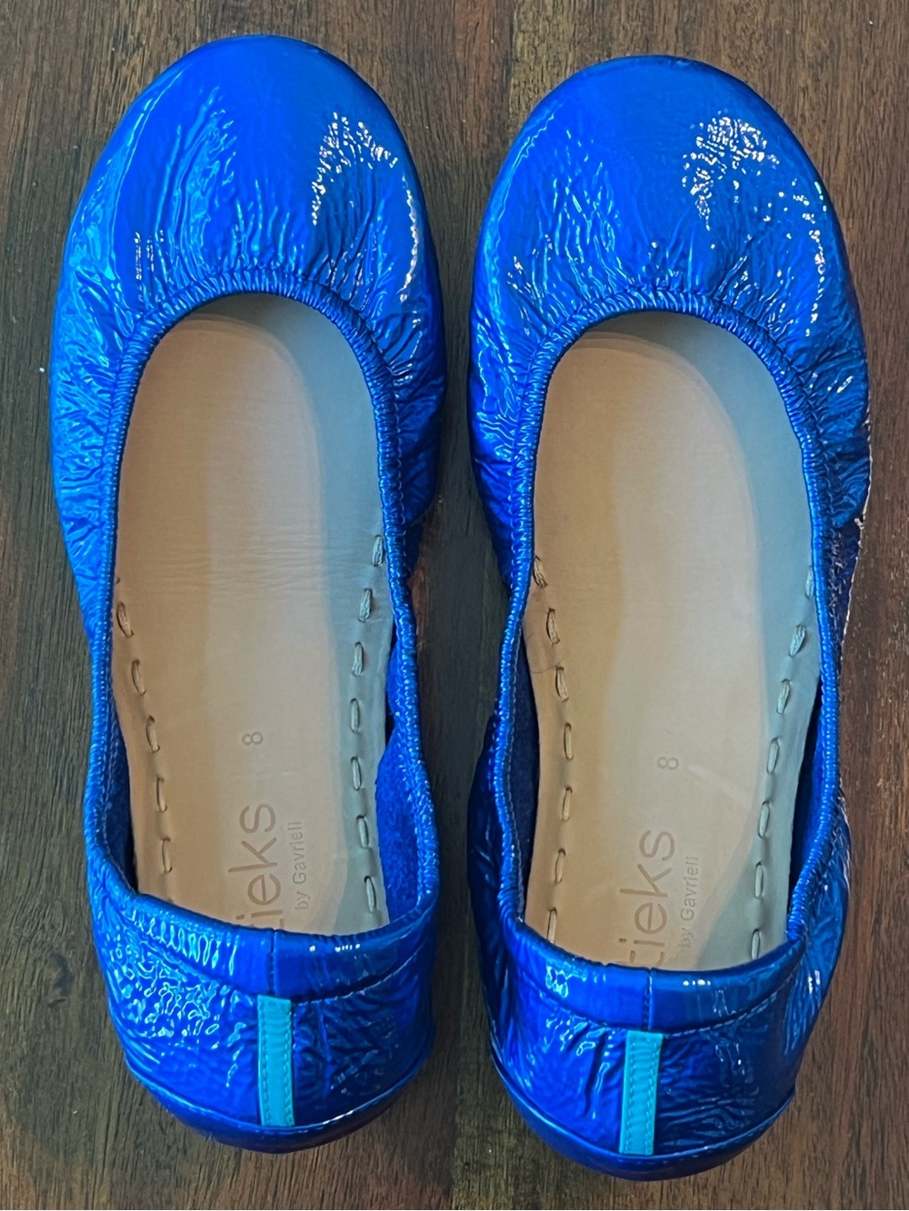 Tieks Sapphire Blue Patent Size 8